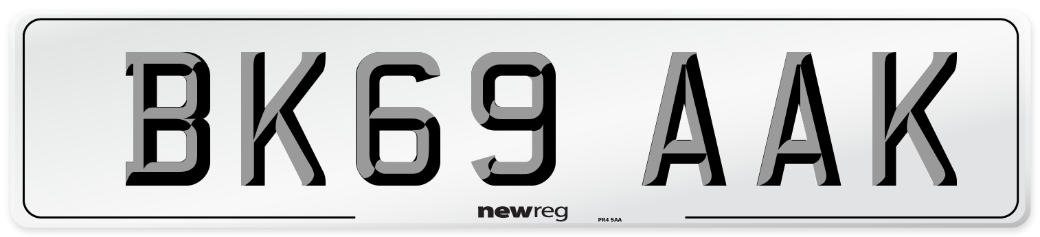 BK69 AAK Number Plate from New Reg